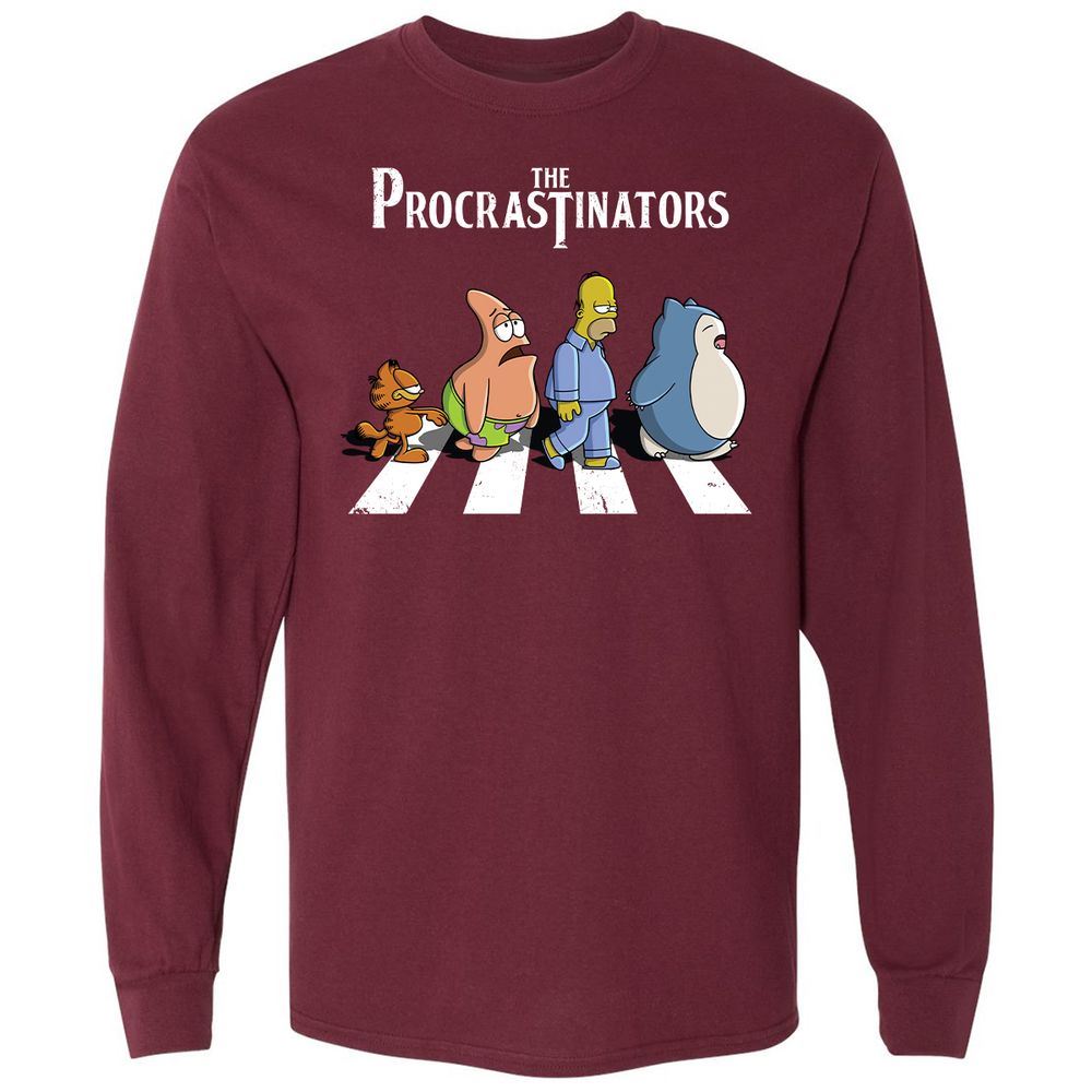 Long Sleeve T-Shirt - R8ZZMT93 - Maroon - 11