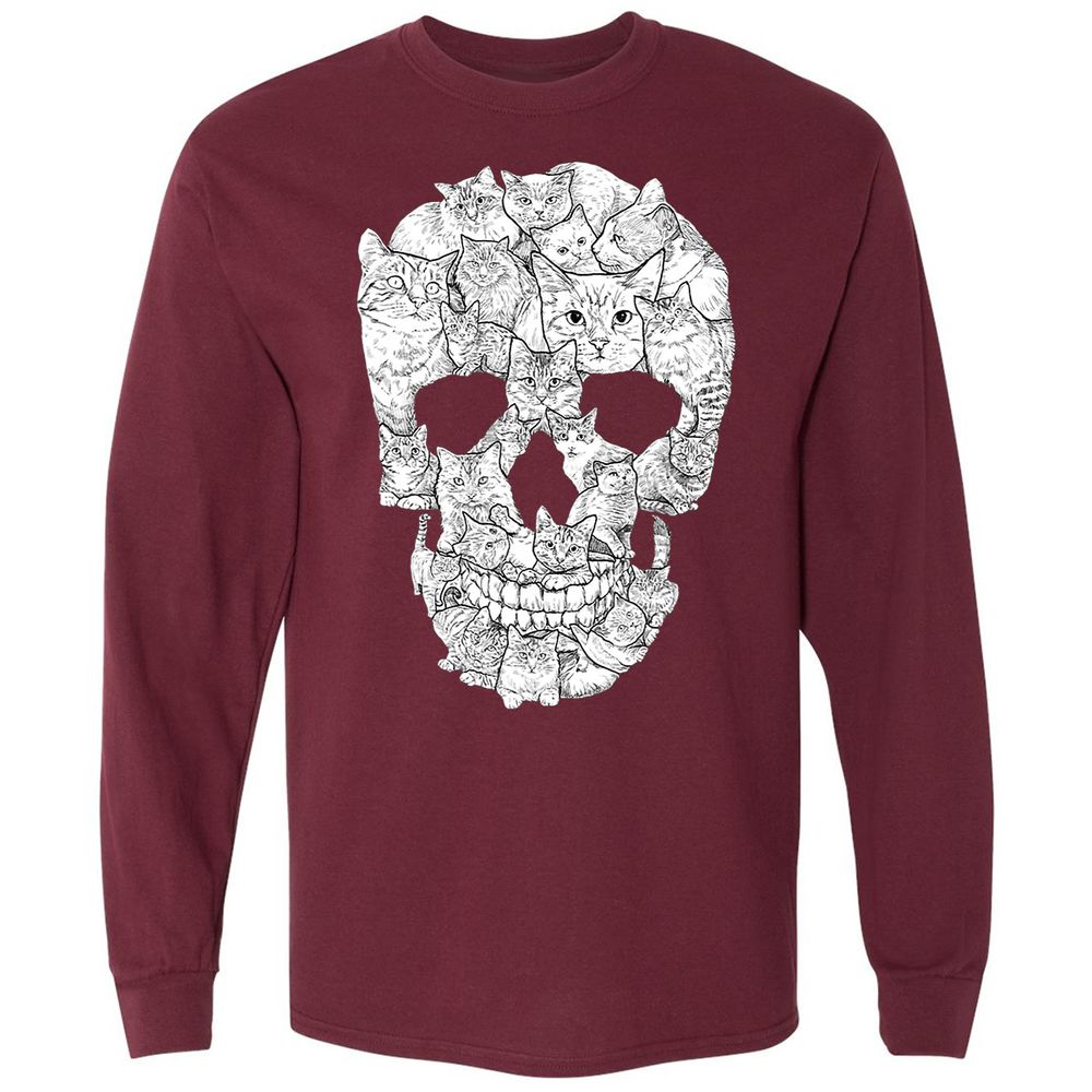 Long Sleeve T-Shirt - AQK73EH5 - Maroon - 11