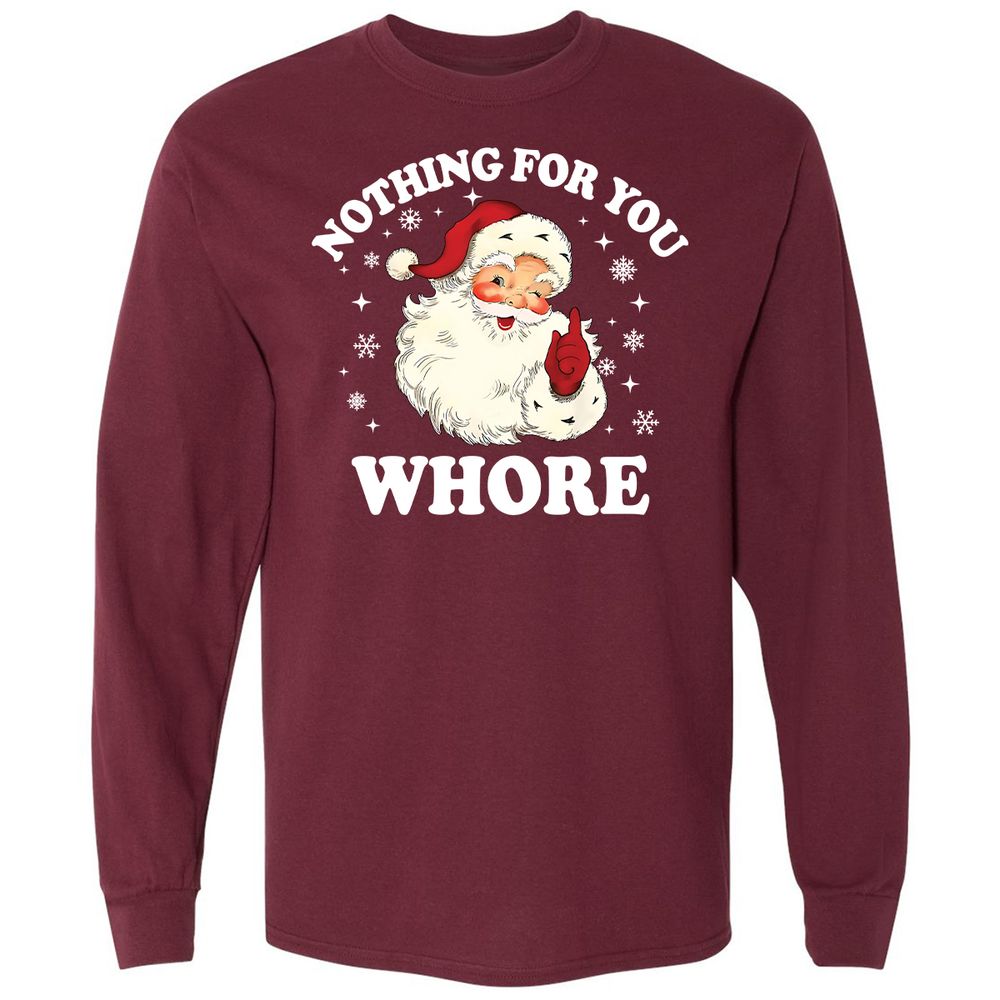 Nothing For You Whore Santa - Maroon - 11