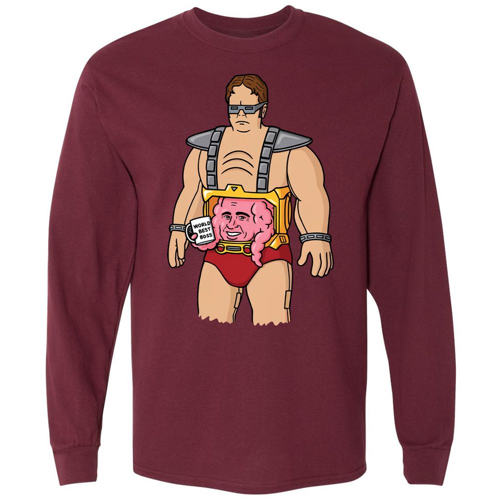 Long Sleeve T-Shirt - B5WGEDB8 - Maroon - 11