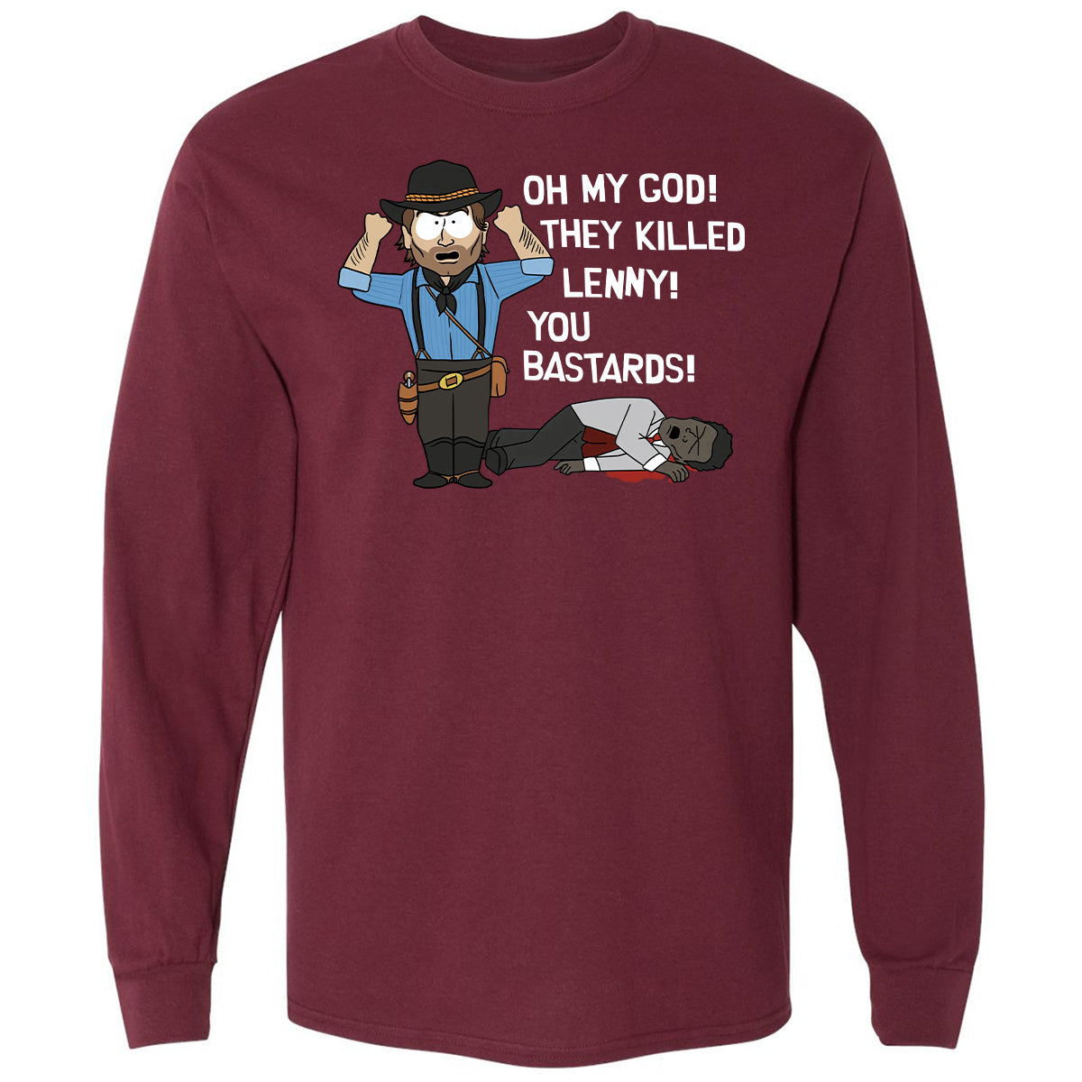 Long Sleeve T-Shirt - JJHRPBCZ - Maroon - 11