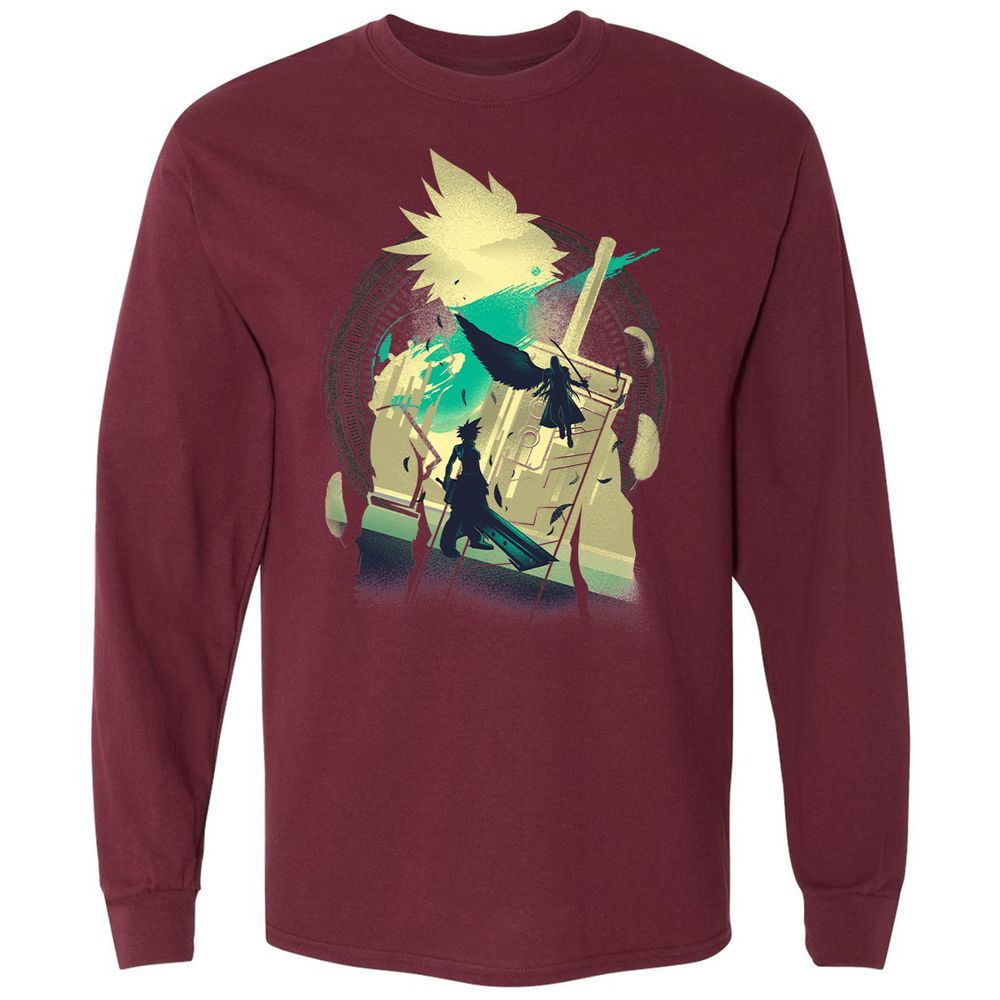 Long Sleeve T-Shirt - ZHJP6SEN - Maroon - 11