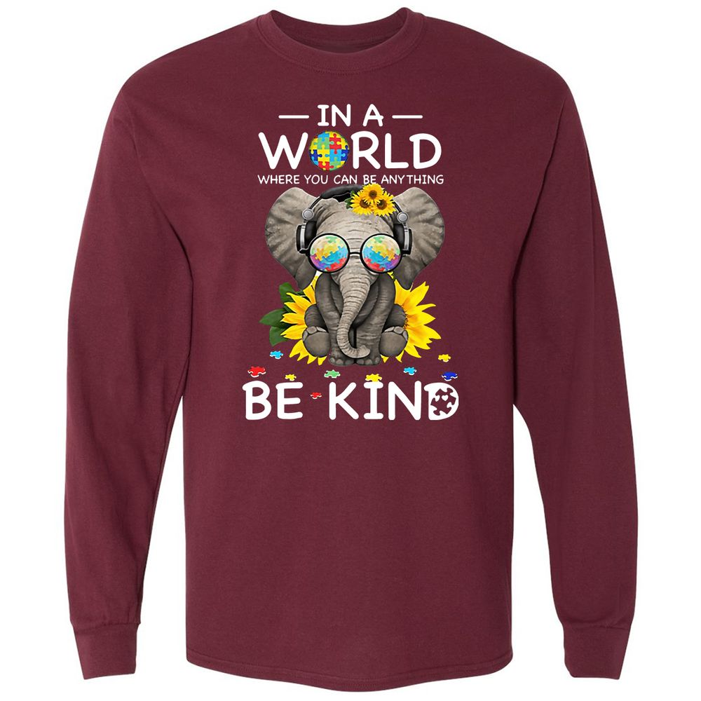 Long Sleeve T-Shirt - RBPQADEL - Maroon - 11