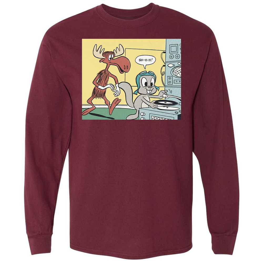 Long Sleeve T-Shirt - S4K6TX8V - Maroon - 11
