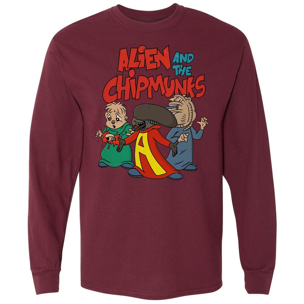 Long Sleeve T-Shirt - AAHAAXPM - Maroon - 11