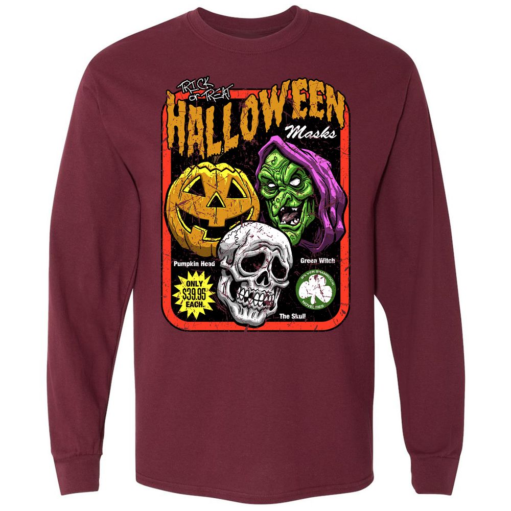 Long Sleeve T-Shirt - 7EPESJWQ - Maroon - 11