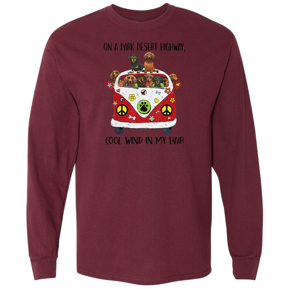Long Sleeve T-Shirt - YHVC1FNU - Maroon - 11