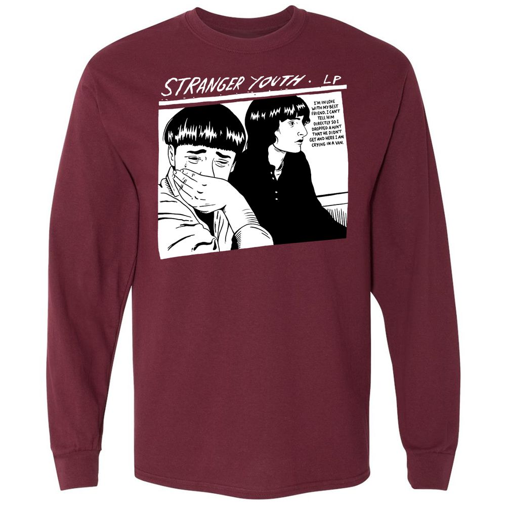 Long Sleeve T-Shirt - A8VFNZNR - Maroon - 11