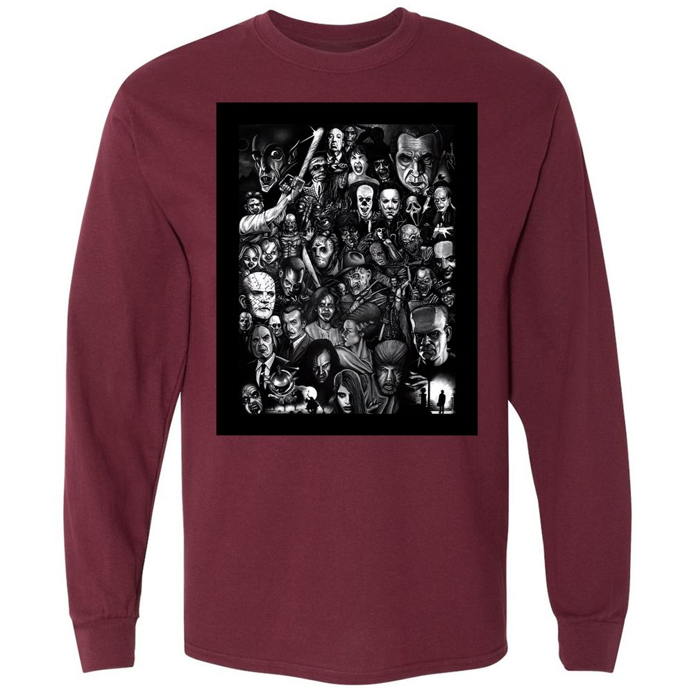 Long Sleeve T-Shirt - HPSJUGFW - Maroon - 11