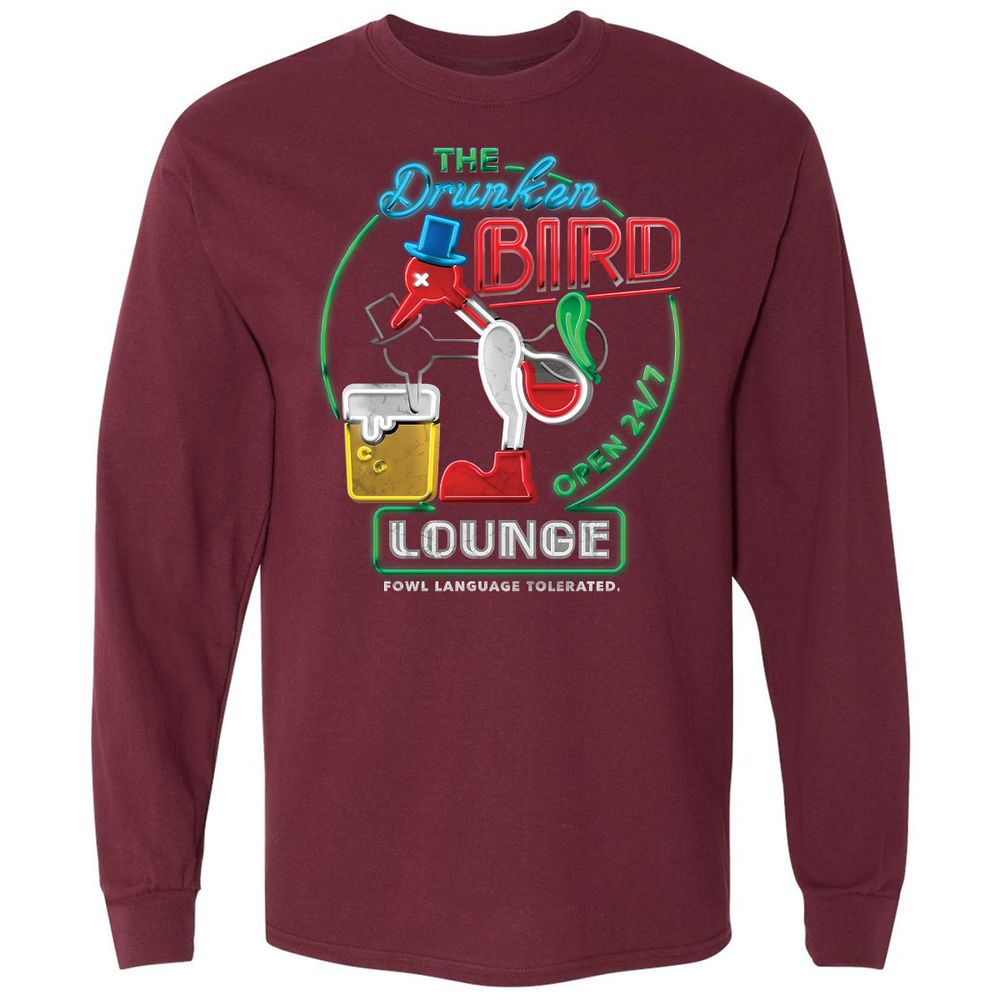 Long Sleeve T-Shirt - QLDUE8KP - Maroon - 11