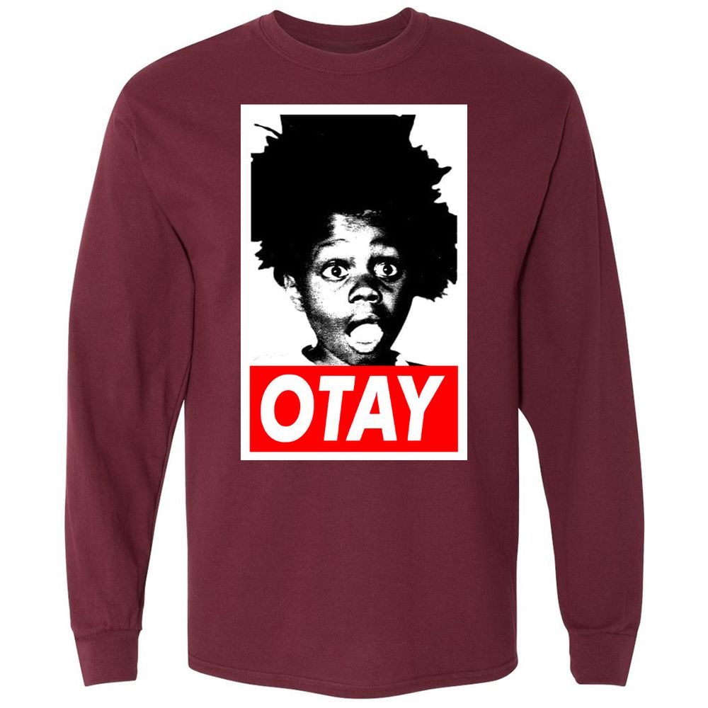 Long Sleeve T-Shirt - GZ91YK5A - Maroon - 11