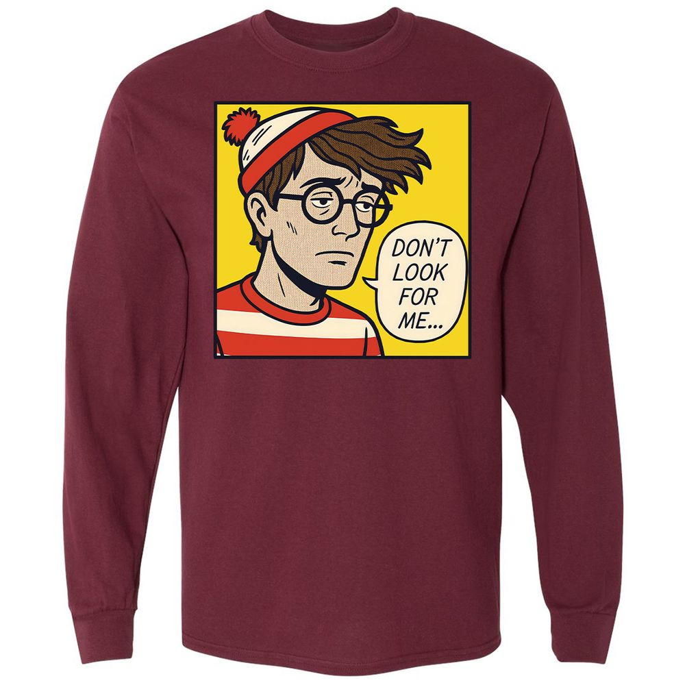 Long Sleeve T-Shirt - NQSVM9PG - Maroon - 11