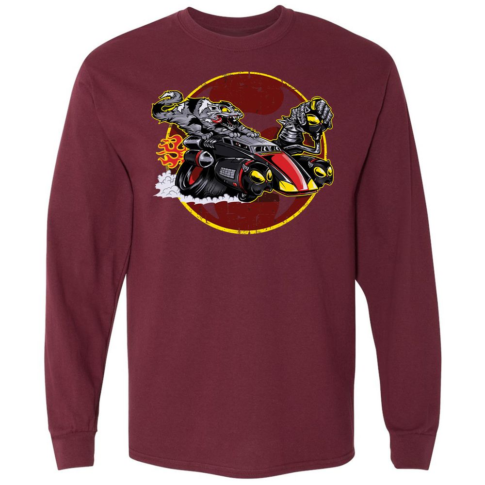 Long Sleeve T-Shirt - 56ETCBNB - Maroon - 11