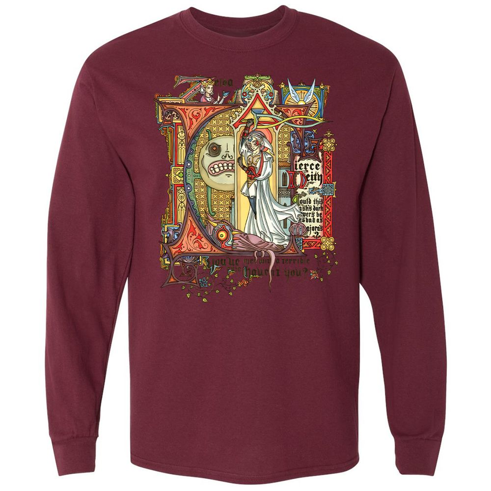 Long Sleeve T-Shirt - E2JKWK4C - Maroon - 11