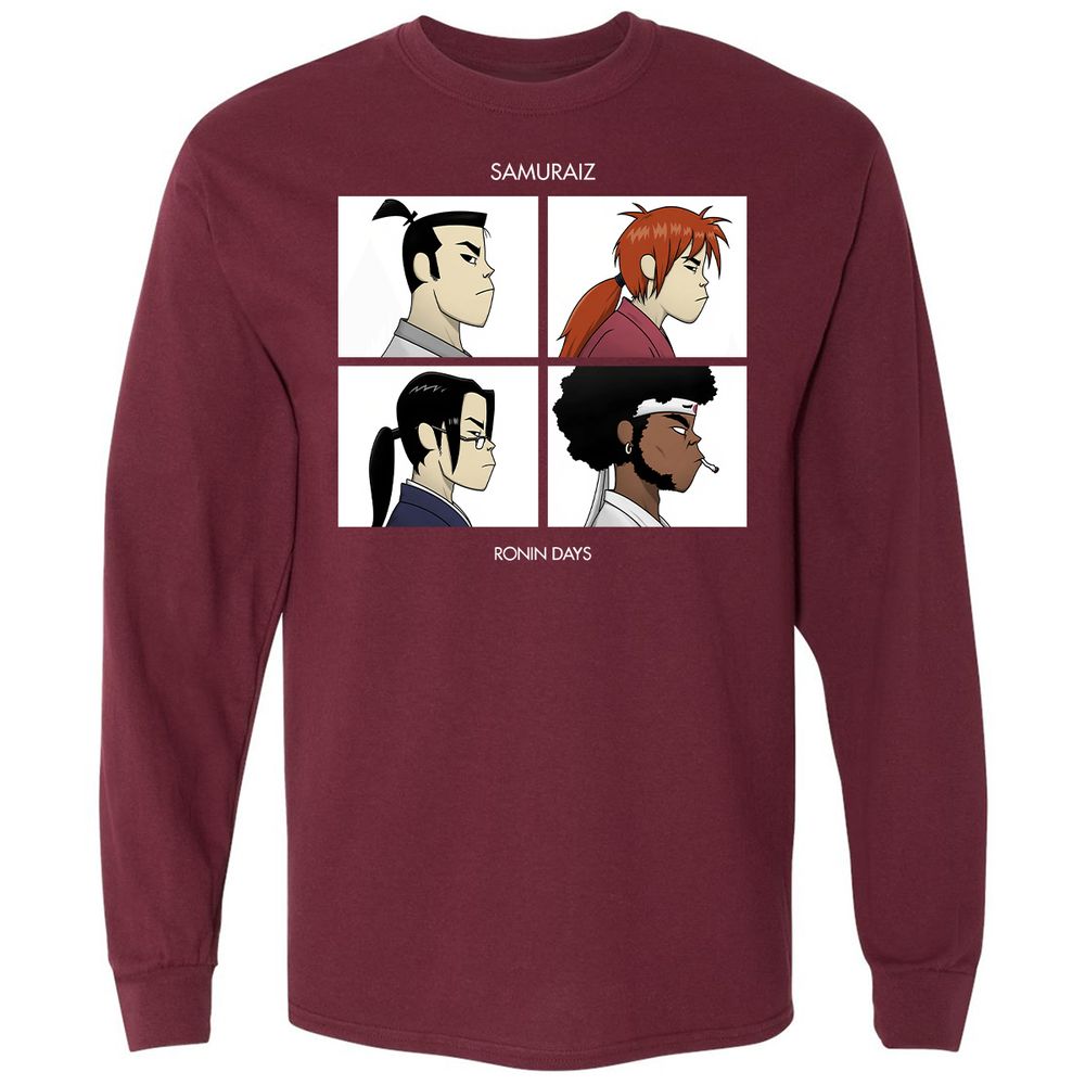 Long Sleeve T-Shirt - 9UGWZFBF - Maroon - 11