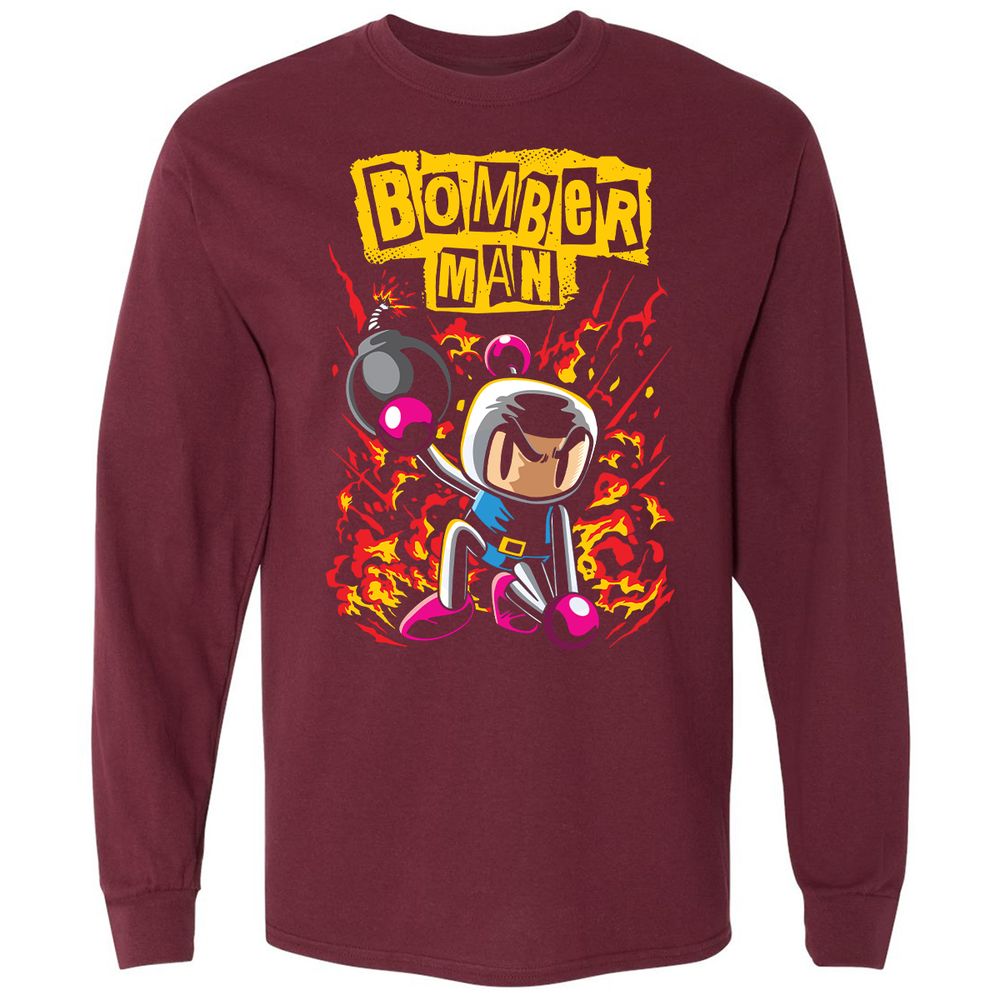 Long Sleeve T-Shirt - CCBU8Q78 - Maroon - 11