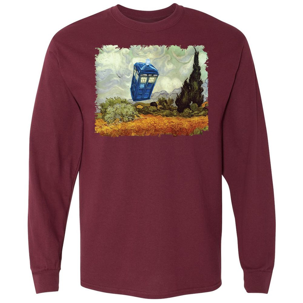Long Sleeve T-Shirt - 7TY81HWU - Maroon - 11