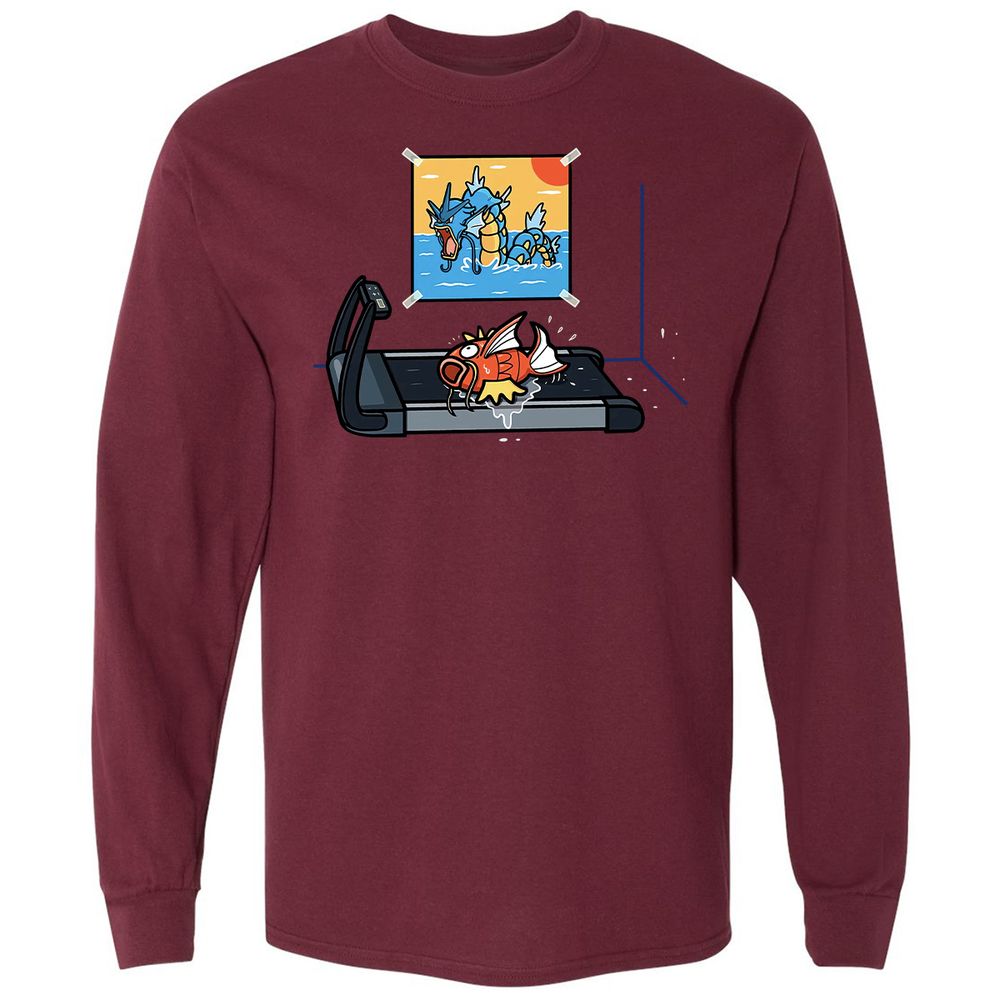Long Sleeve T-Shirt - TEQMHXXW - Maroon - 11