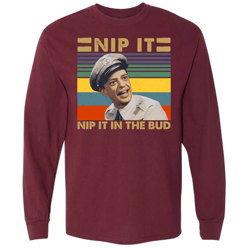 Long Sleeve T-Shirt - 1W84EZZ3 - Maroon - 11