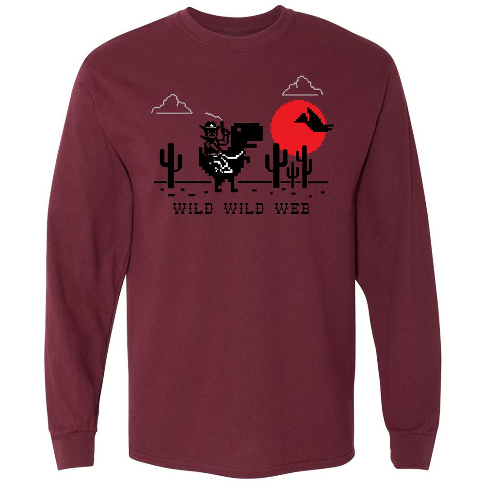 Long Sleeve T-Shirt - Q1R4N8MA - Maroon - 11
