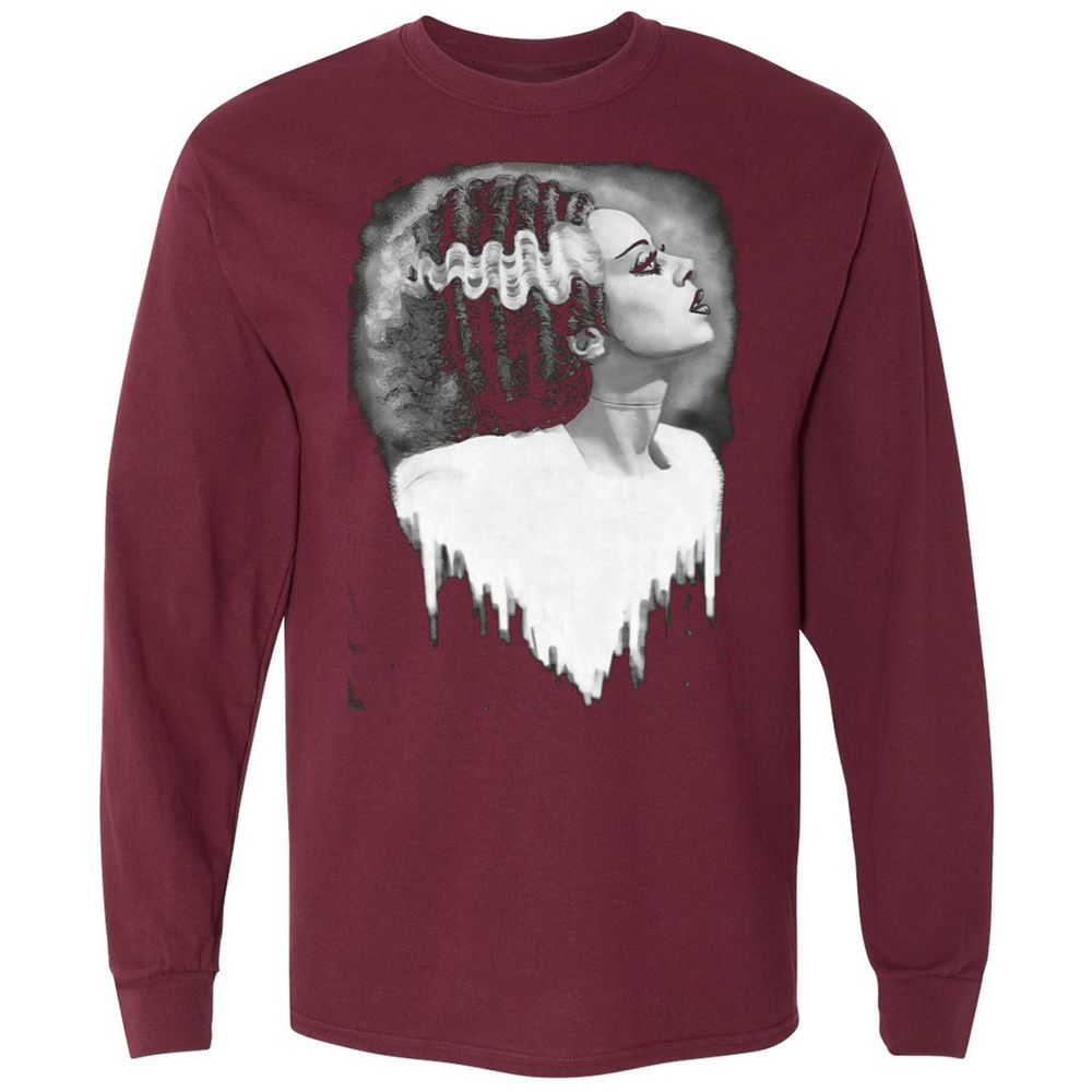 Long Sleeve T-Shirt - YK73EP9X - Maroon - 11
