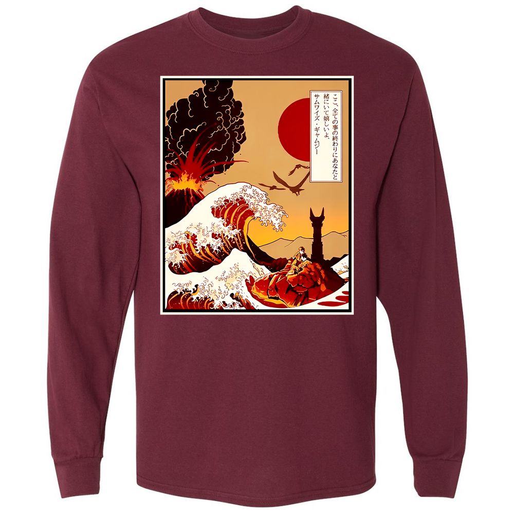 Long Sleeve T-Shirt - BJQ4LMMP - Maroon - 11