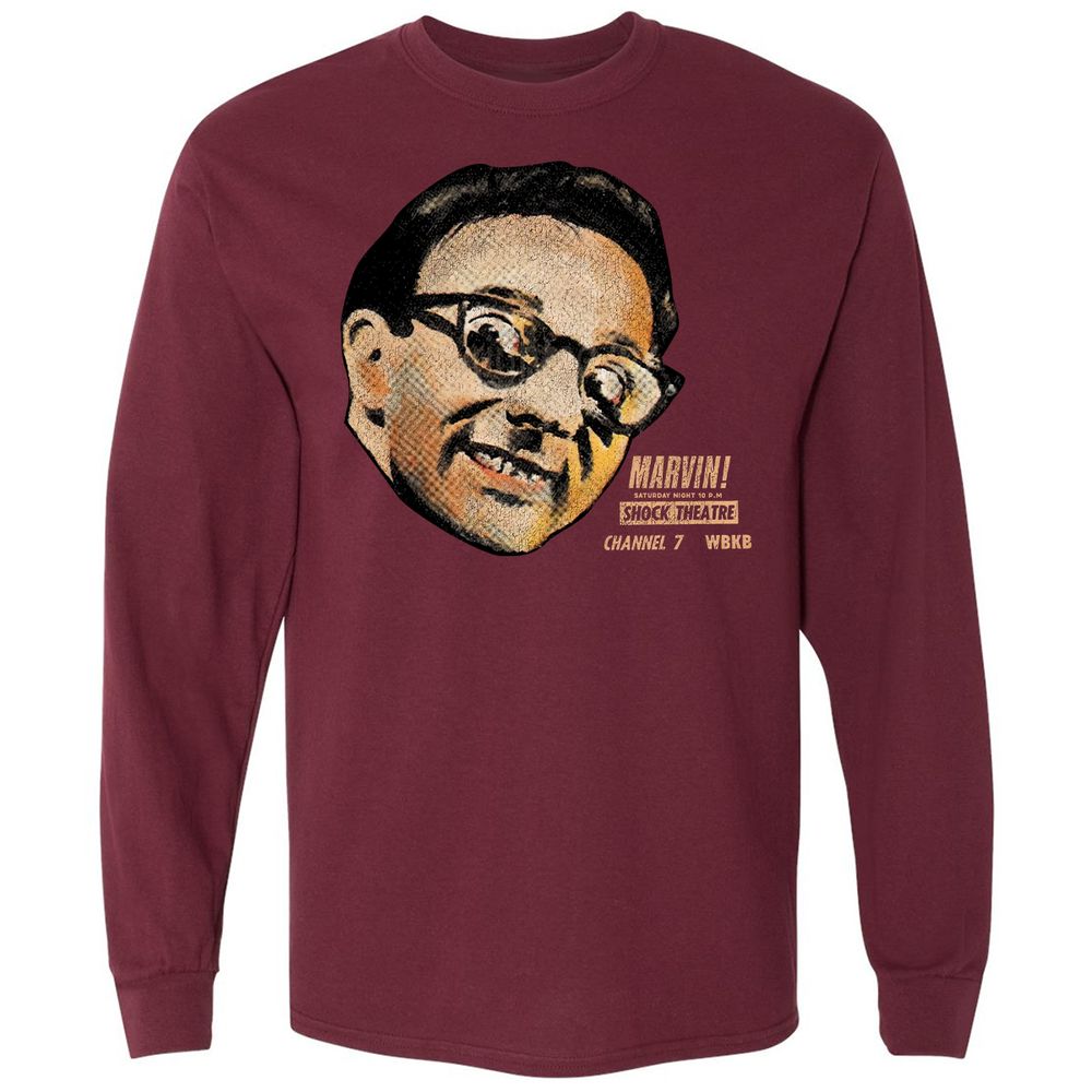 Long Sleeve T-Shirt - B1R8H8L4 - Maroon - 11