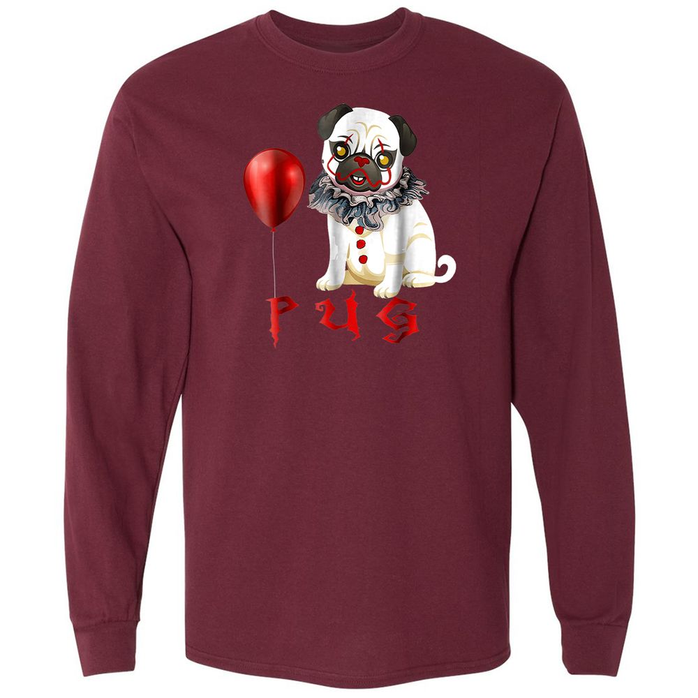 Long Sleeve T-Shirt - J9HWBPEM - Maroon - 11