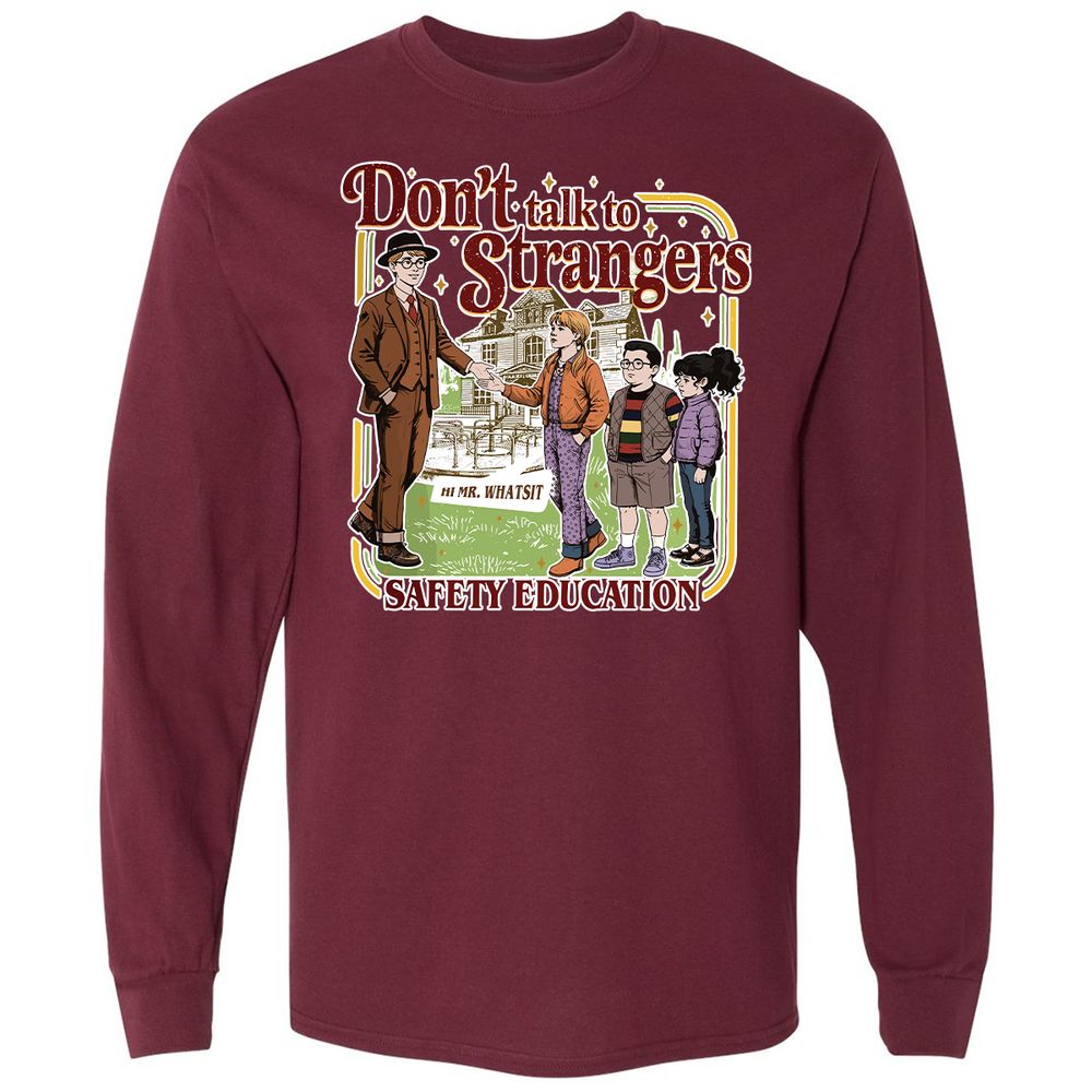 Long Sleeve T-Shirt - 2HFLVEKQ - Maroon - 11