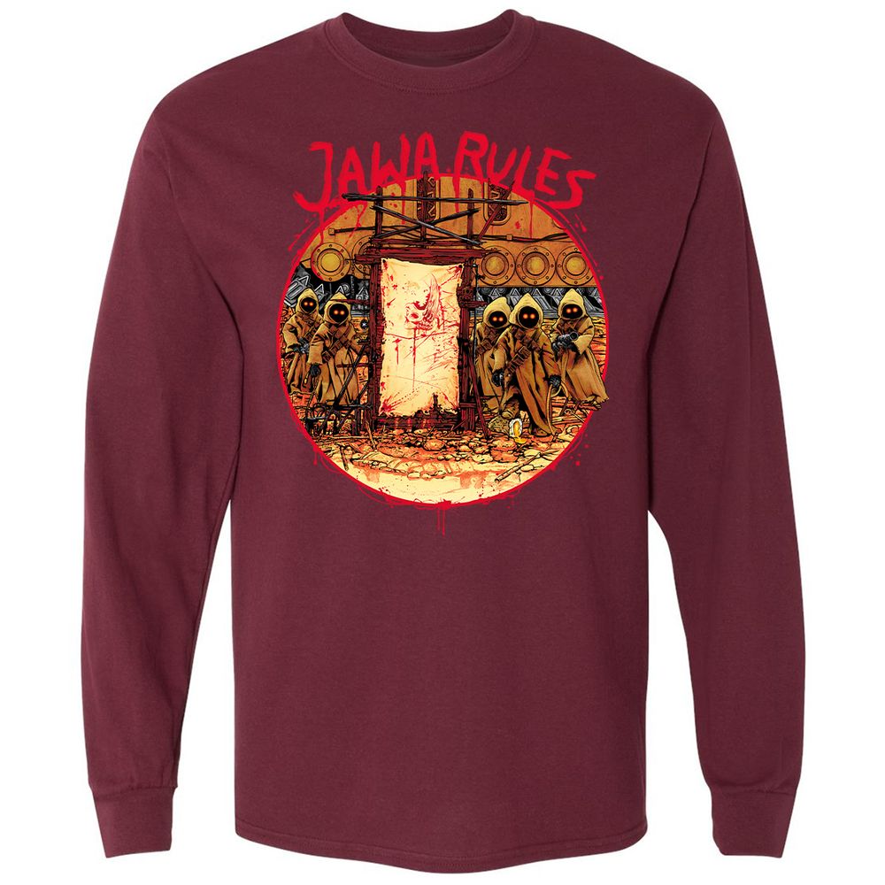 Long Sleeve T-Shirt - HUH5HDRT - Maroon - 11