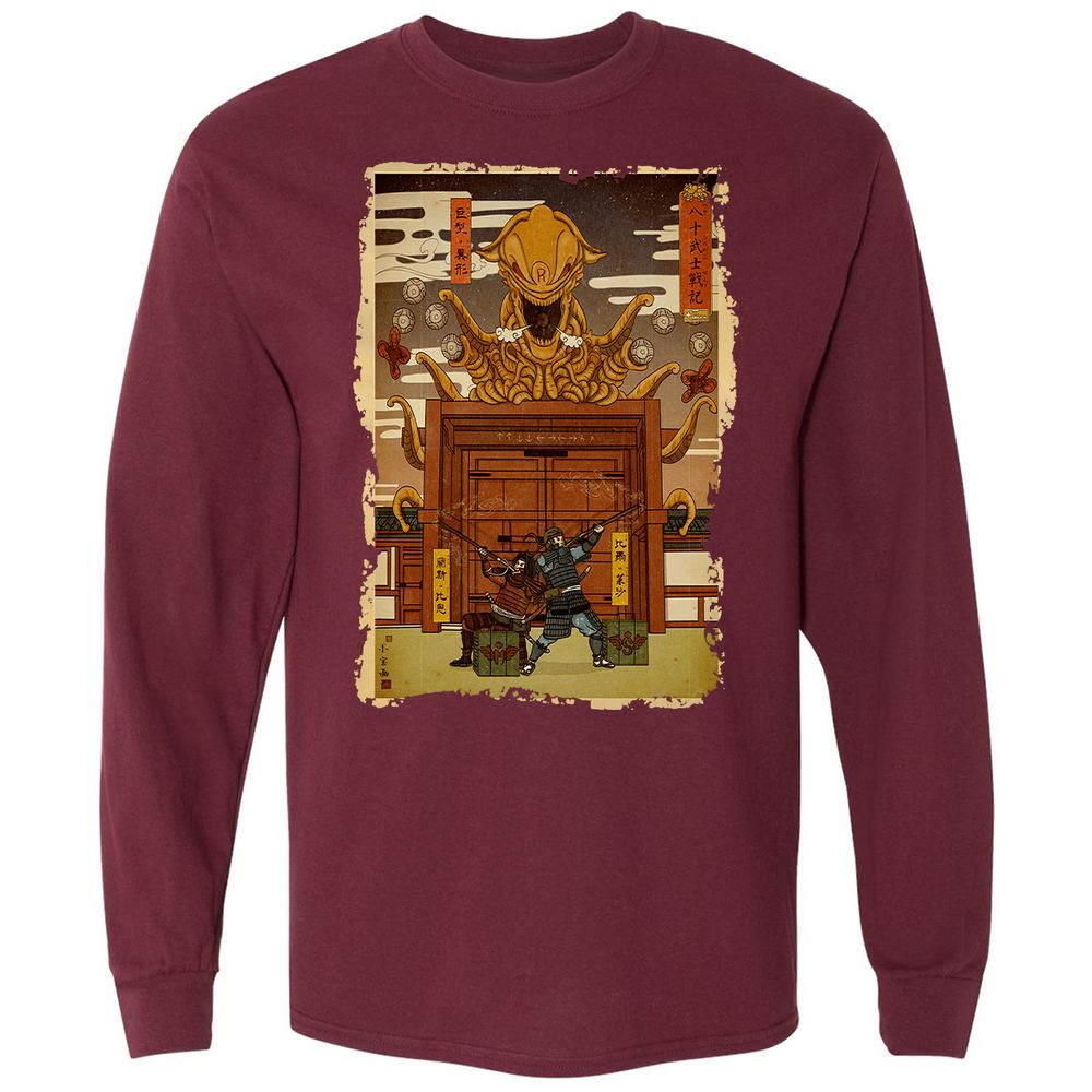 Long Sleeve T-Shirt - 7TZQVQ23 - Maroon - 11