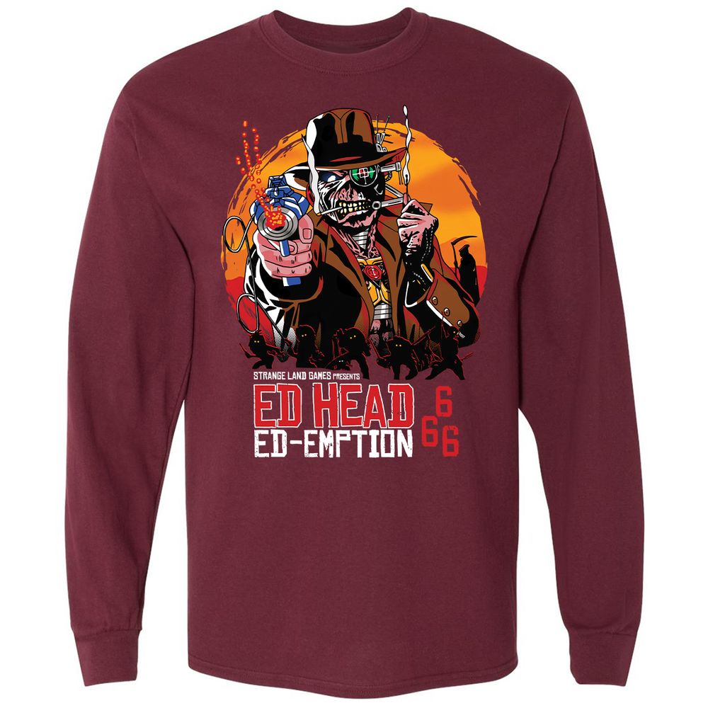 Long Sleeve T-Shirt - 3K6YAQ3M - Maroon - 11