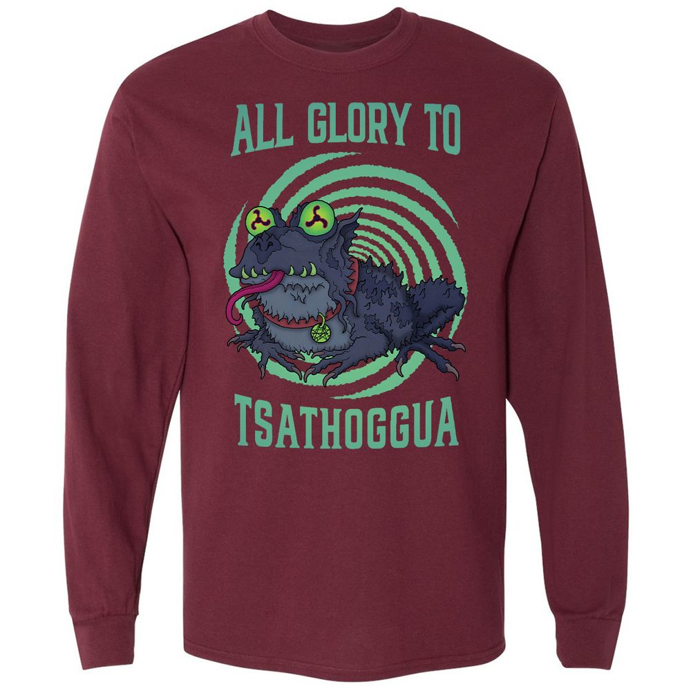 Long Sleeve T-Shirt - QCMKMJSY - Maroon - 11