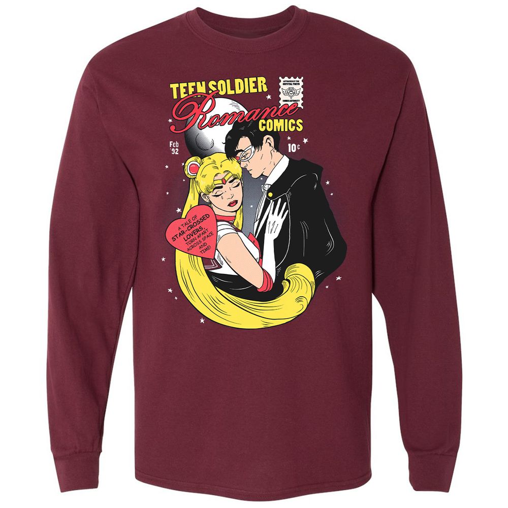 Long Sleeve T-Shirt - SLCL6H4K - Maroon - 11