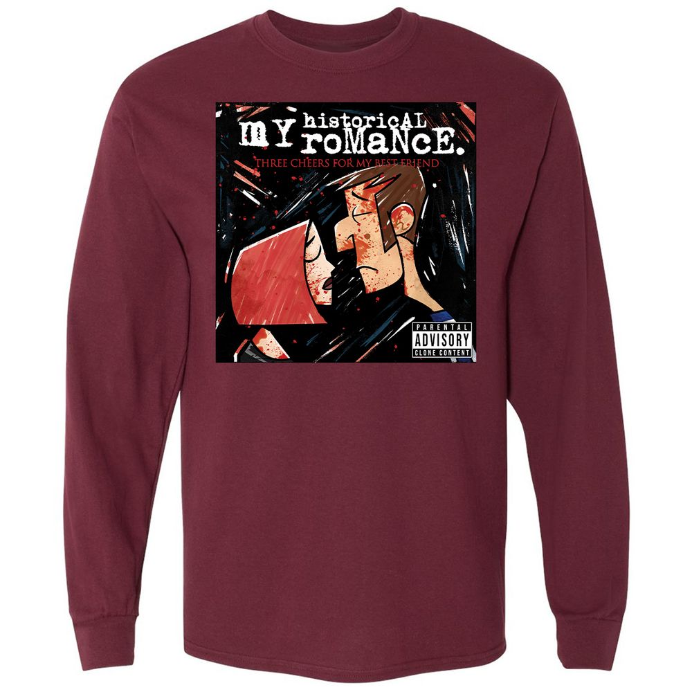 Long Sleeve T-Shirt - P4GPQGSC - Maroon - 11