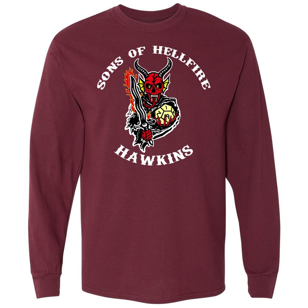 Long Sleeve T-Shirt - R9D4L4SD - Maroon - 11