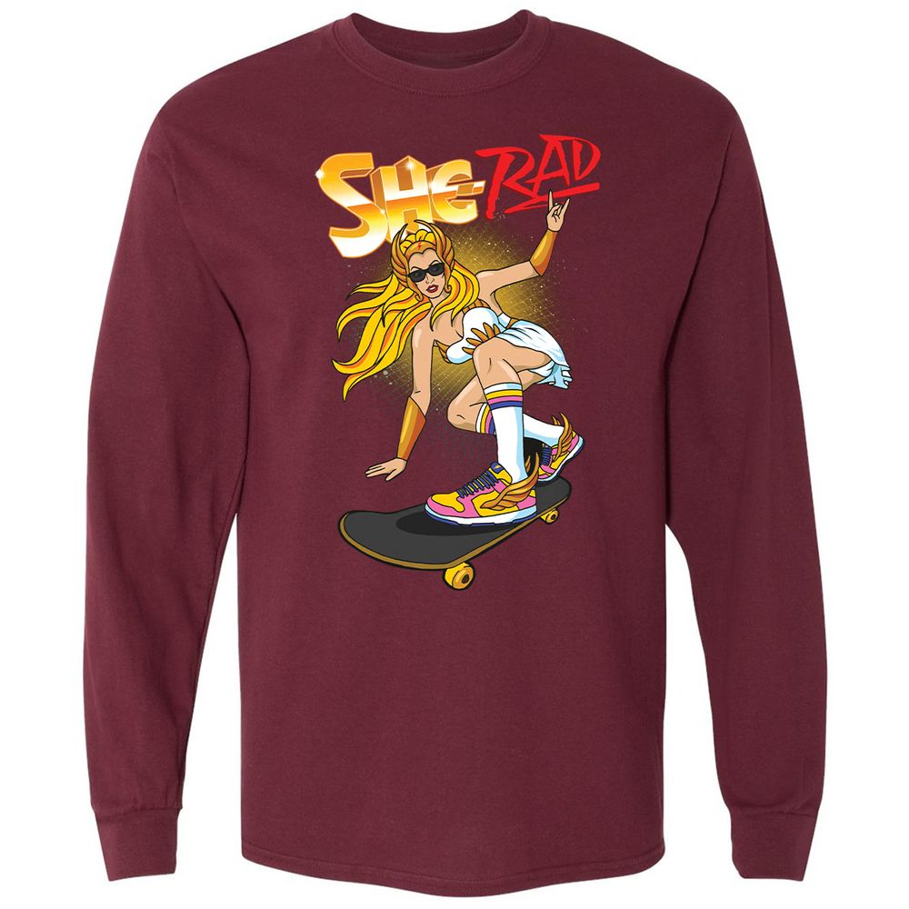 Long Sleeve T-Shirt - EPQV7EY6 - Maroon - 11