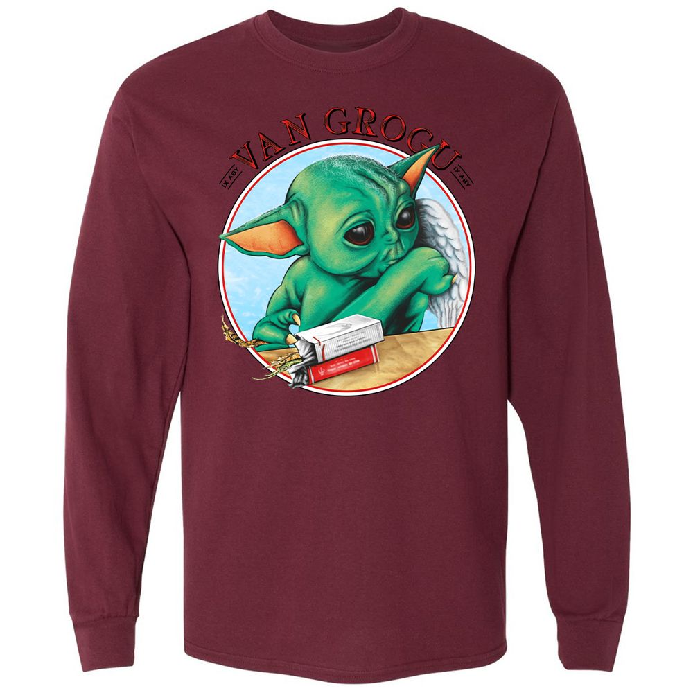 Long Sleeve T-Shirt - BPHC4QAG - Maroon - 11
