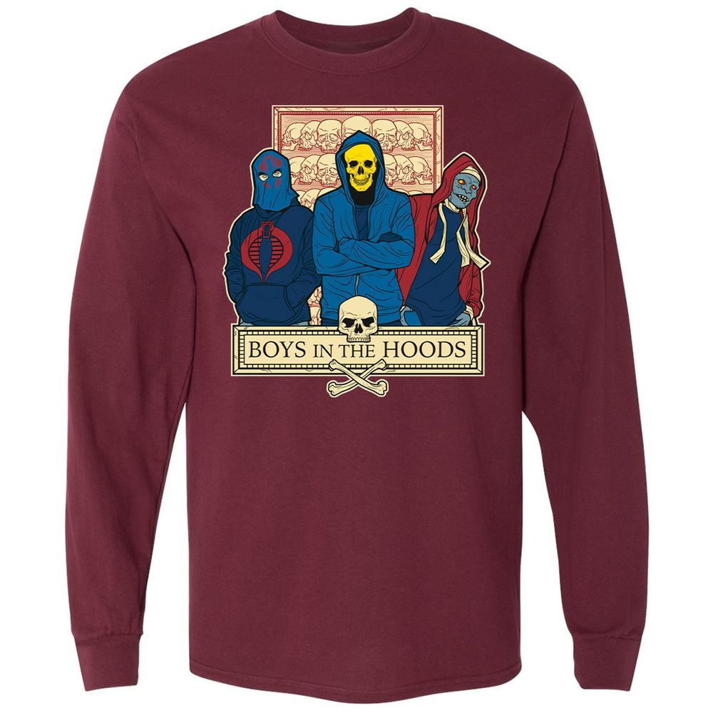 Long Sleeve T-Shirt - YPXUANAA - Maroon - 11