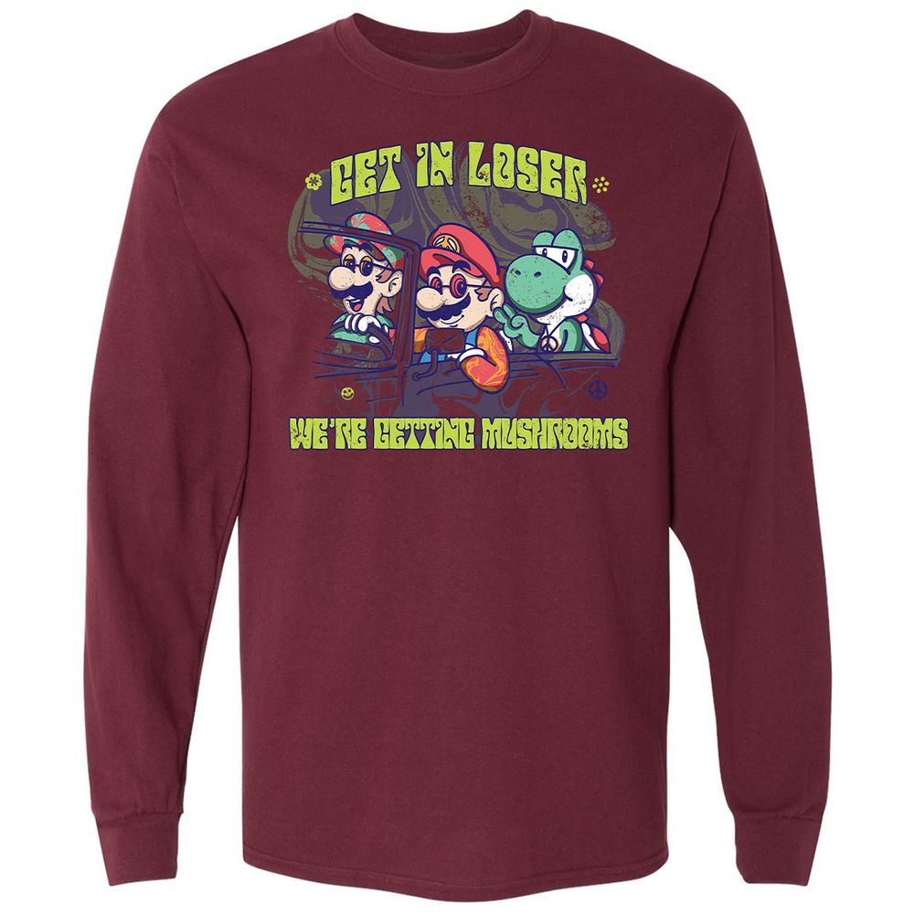 Long Sleeve T-Shirt - UFWDYBMD - Maroon - 11