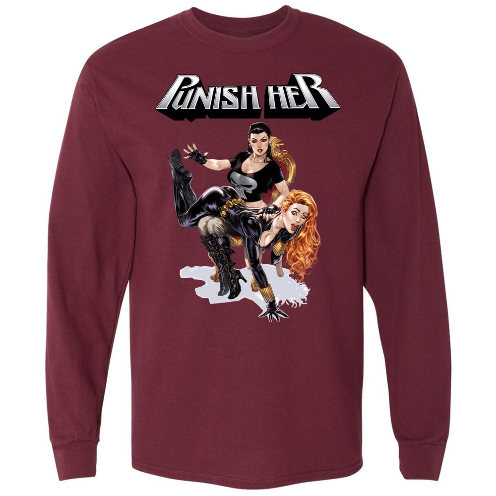 Long Sleeve T-Shirt - ZVTNKTYB - Maroon - 11