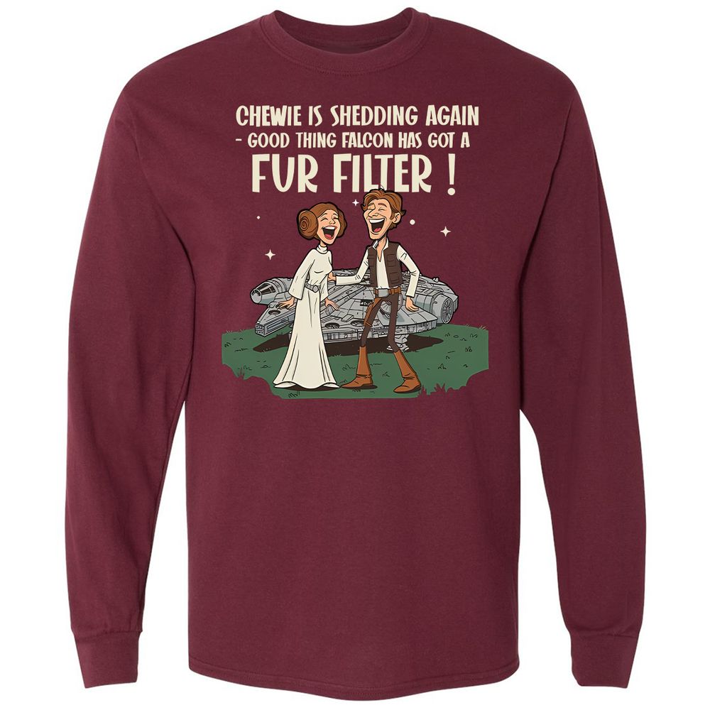 Long Sleeve T-Shirt - SHZEEP74 - Maroon - 11