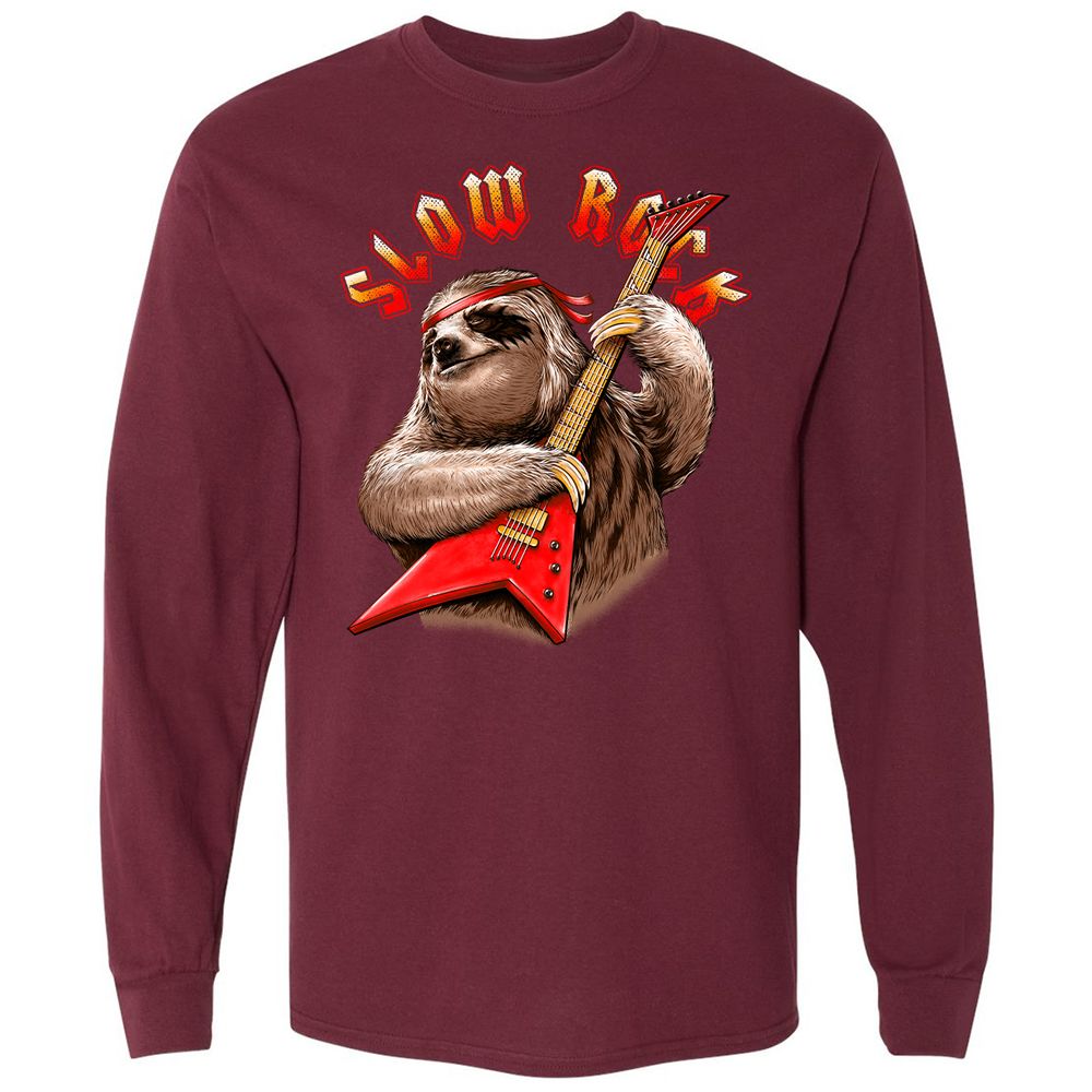 Long Sleeve T-Shirt - AHXZYK5X - Maroon - 11