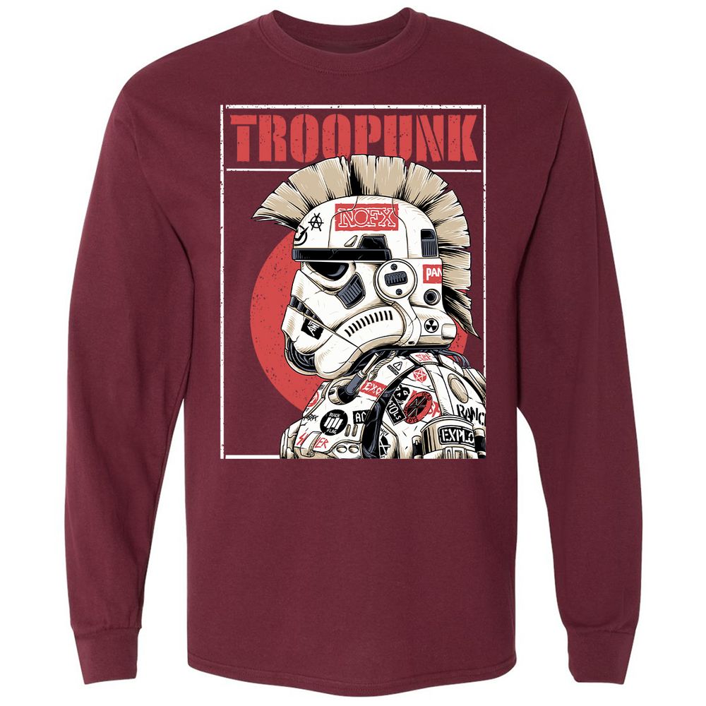 Long Sleeve T-Shirt - EE8Z6KU6 - Maroon - 11