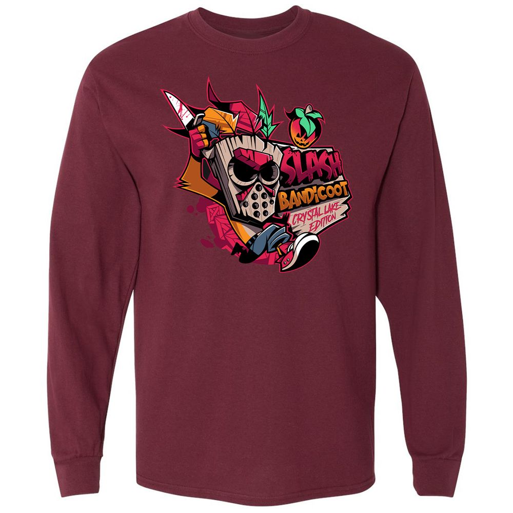 Long Sleeve T-Shirt - FLMZM9L1 - Maroon - 11