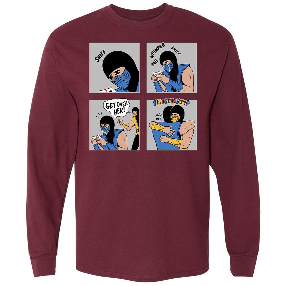 Long Sleeve T-Shirt - JPTBYGBR - Maroon - 11