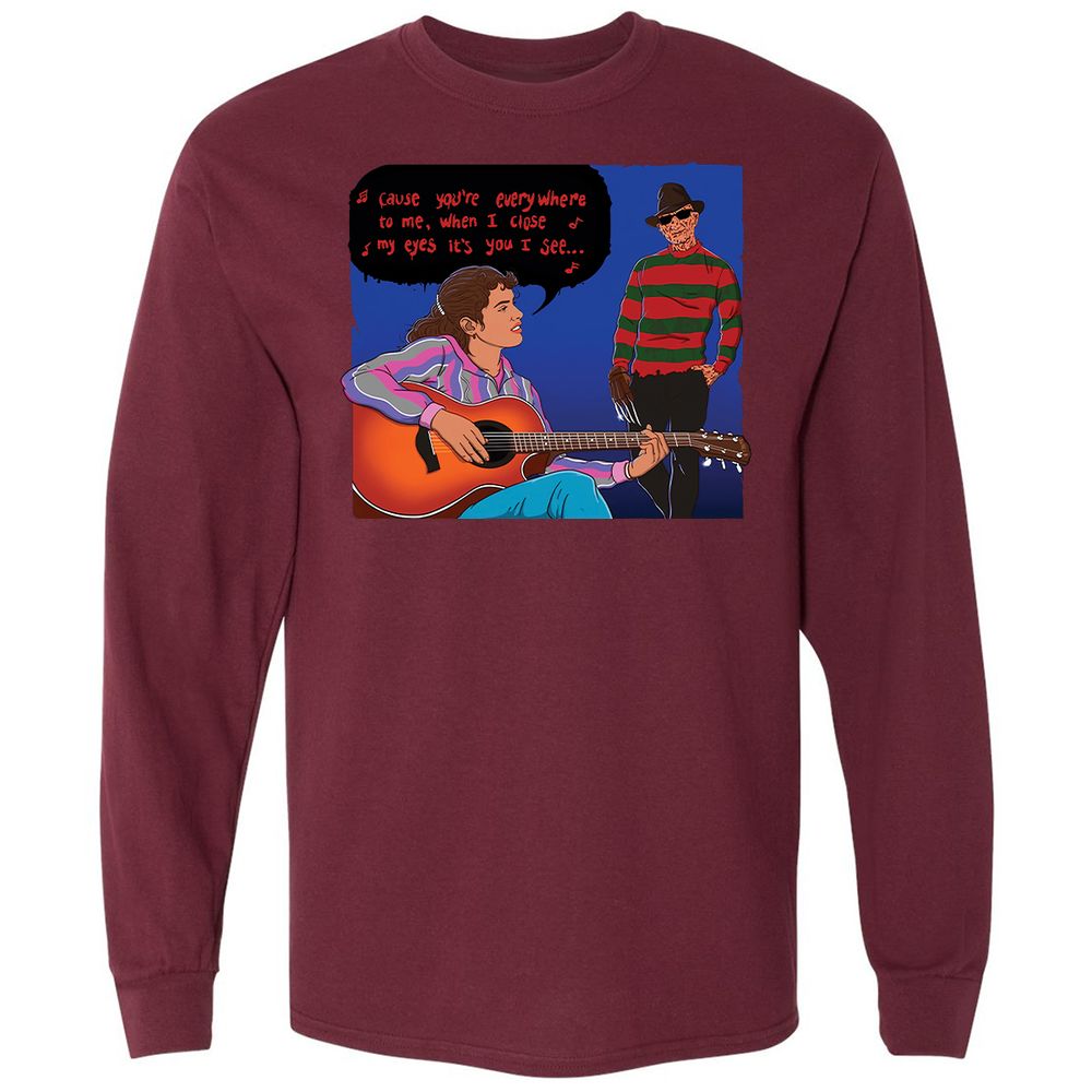 Long Sleeve T-Shirt - MWPFRLV4 - Maroon - 11