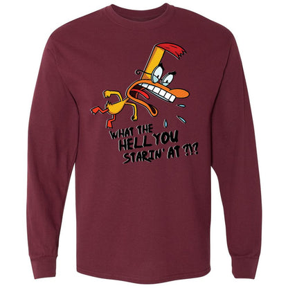 Long Sleeve T-Shirt - E44SDB72 - Maroon - 11