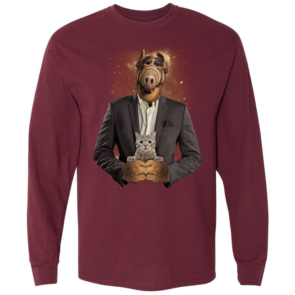 Long Sleeve T-Shirt - XUT5TWE8 - Maroon - 11