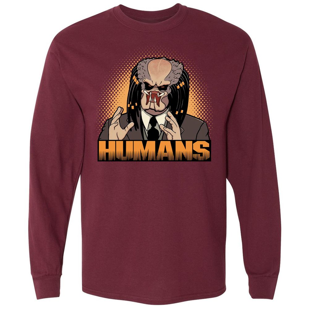 Long Sleeve T-Shirt - 3GALSJ6H - Maroon - 11